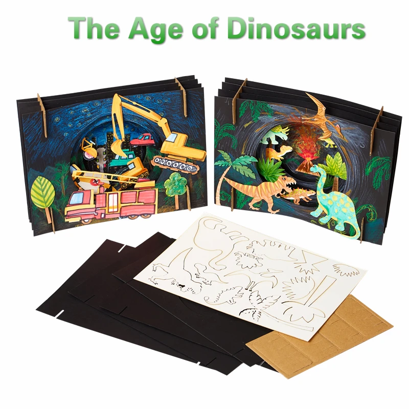 

Creative Advanced Educational Toys For Children DIY Cartoon Animal 3D Dinosaur Art And Craft Toys For Kids Girl Birthday Gift