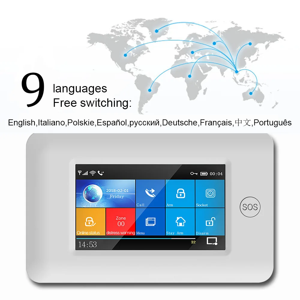 GauTone APP пульт дистанционного управления PG106 WIFI + GSM GPRS беспроводная