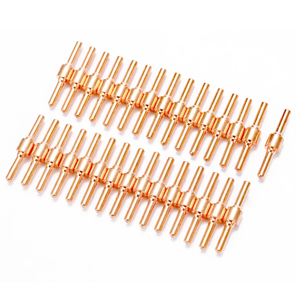 

100PCS Copper Extended Long Plasma Cutter Tip Electrode Nozzle Shieded-cup Gas Ring For PT-31 L-G-40 Cutting Torch