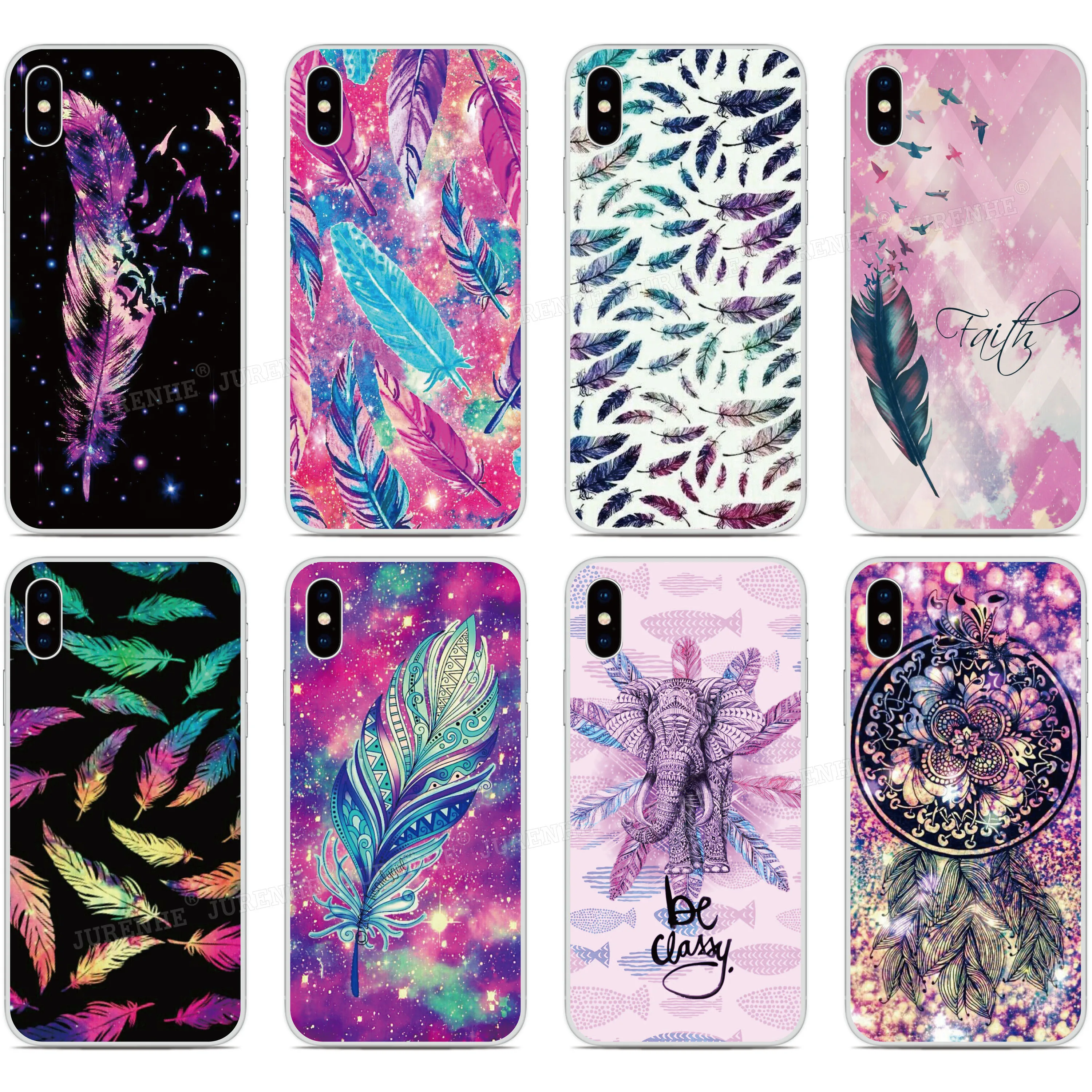 

Colorful Feather Funda Phone Case For BQ Aquaris M5 E5 E6 M5.5 X5 Plus For Blackberry Z10 Z30 Q10 For Nokia Lumia 520 930 Cover