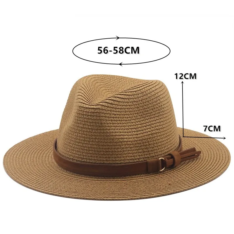 Panama Hat Summer Sun Hats For Women Men Beach Straw Hat Fashion UV Sun Protection Travel Cap Chapeu Feminino 2021 2