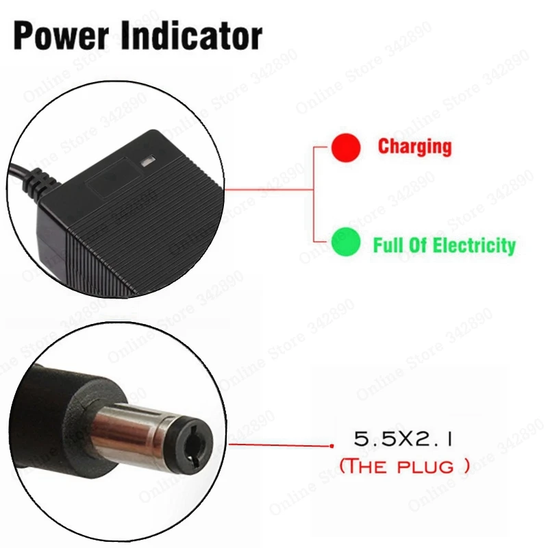 Yyhpegbad Carregador de Bateria de Lítio 29.4v 2a para Scooter Elétrica 24v 25.2v 25.9v Série Carregador de Bateria Li-íon - Image 3