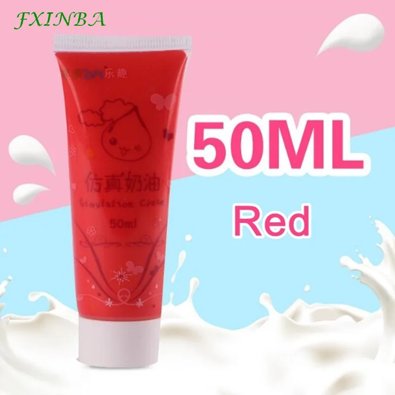 FXINBA New 50ML Cream Glue Simulation Cream Gel For Slime Charms DIY Box Phone Decor Lizun Mud Clay Slime Supplies Toys 10 Color - Цвет: red