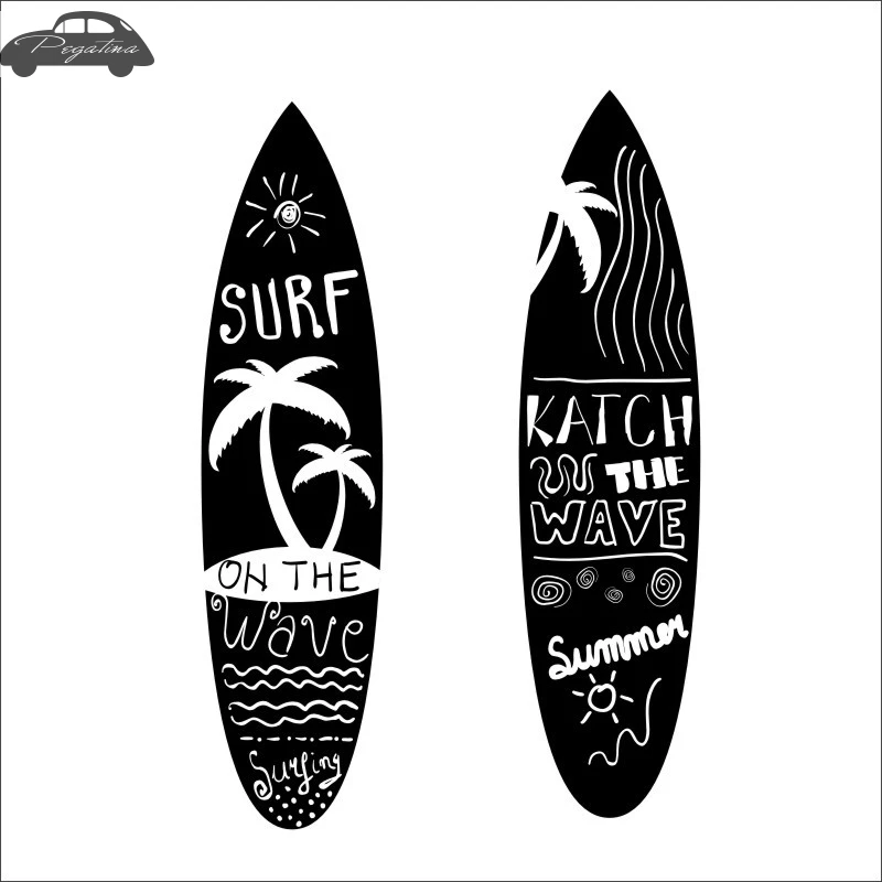 Surf board surfing Sticker Surfing Car Decal Posters Vinyl Wall Boat Yacht Decor Mural | Дом и сад