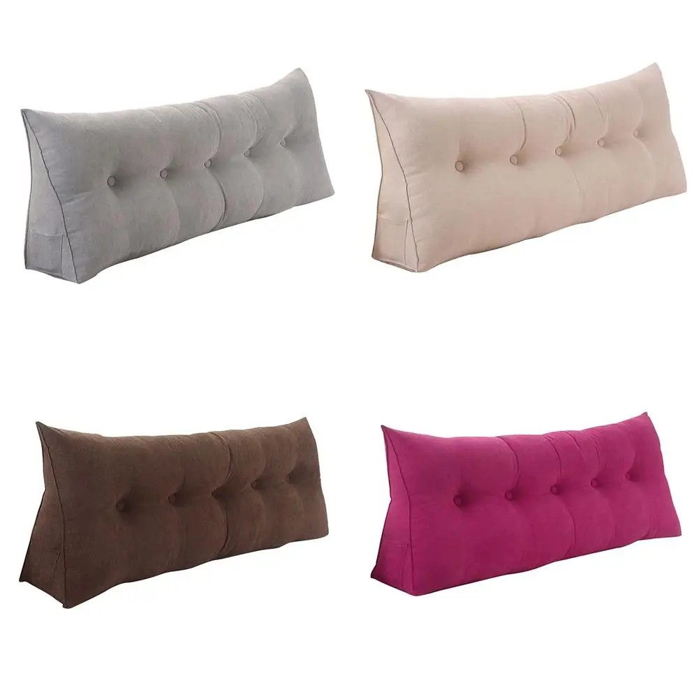 

Nordic Style Simple Bedside Triangle Cushion Removable And Washable Corn Grain Corduroy Long Pillow Bed Sofa Pillow Backrest