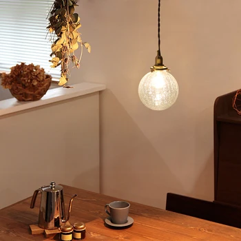 

Modern Retro Crack Glass Pendant Lights Lighting American Luxury Bar Porch Hanging Lamp Restaurant Bedroom Decor Light Fixtures