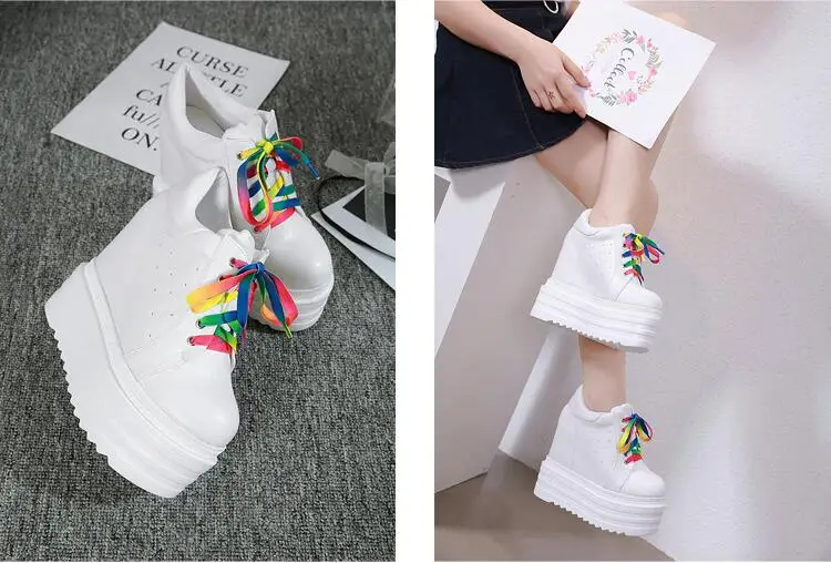 14cm wedge heel boots thick-soled platform shoes super high-heeled shoes