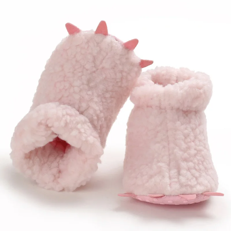 Cute Baby Boots Warm Newborn Baby Girl Winter Boots Soft Sole Non-Slip Thick Toddler Infant Snow Boots Girls Shoes