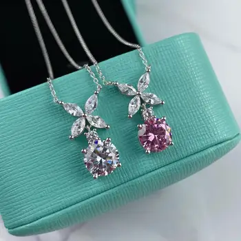 

Woman Horse eye Necklace accessories Elegant design S925 Sterling silver Jewelry Inlaid zircon Valentine's Day gift