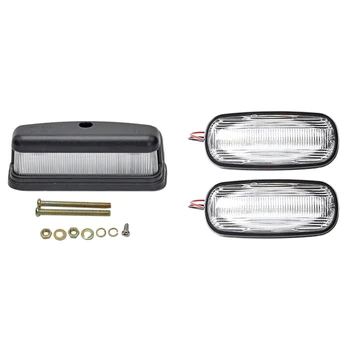 

License Plate Light - 3W LED Replacement Bulbs with 2Pcs Car LED Side Marker Light Turn Signal Light Side Repeater Lamp