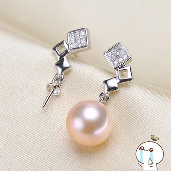 

Classic Earrings Component and Findings, Stud Earrings Settings Mountings Parts, Nice Gift Mounts for Pearls Jade Corals Stones