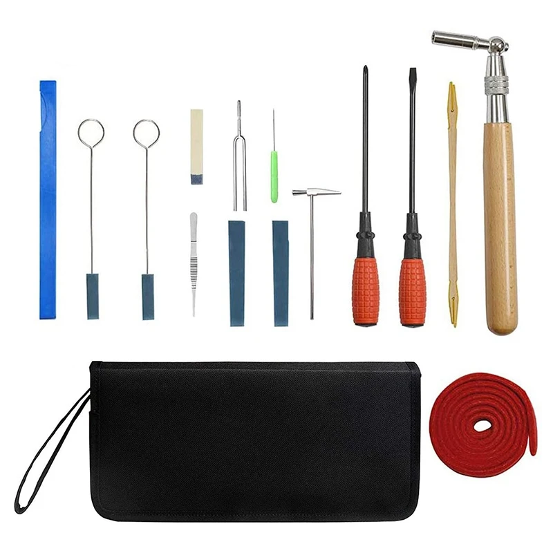 Piano Tuning Kits, 16Pcs Professional Piano Tuner Universal DIY Piano Tuning Tools for Repairing