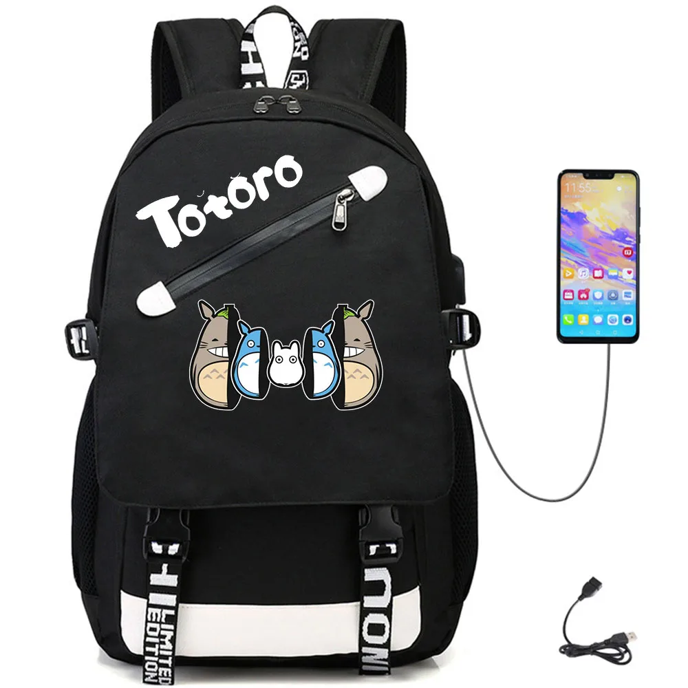 

Anime Casual Fashion USB Oxford Casual Packsack Schoolbag Teengr Fabric High Quality Student Backpack Laptop Bag