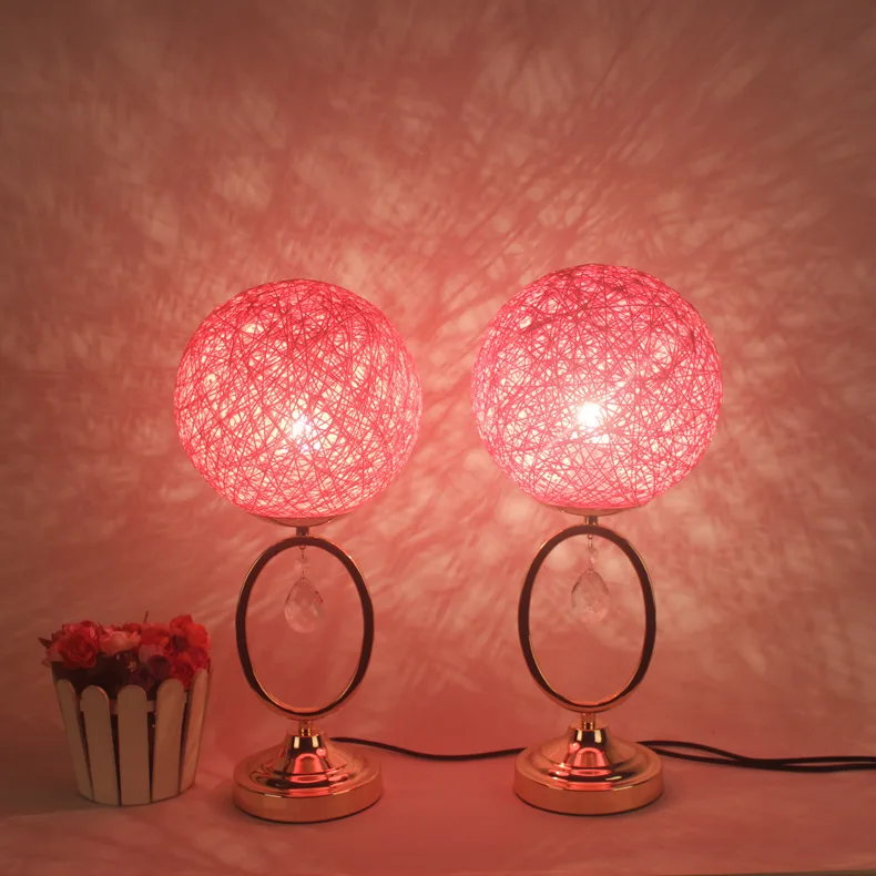 

garden bedroom bedside hemp ball lamp warm romantic wedding table lamp personalized birthday gift rattan ball lamp