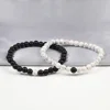 Hot 2pcs/set 7 Style Couples Distance Bracelet Classic Natural Stone White And Black Yin Yang Yoga Beaded Bracelet for Men Women ► Photo 3/6