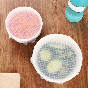 

Silicone Seal Bowl Lid Food Wrap Kitchen Accessories Zero Waste Reusable Refrigerator Microwave Oven Available Stretch