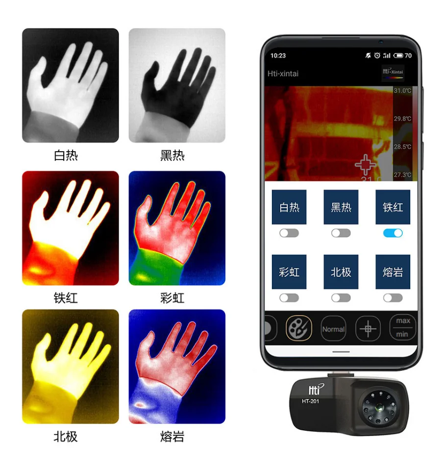 

Cell Phone Thermal Imaging Cameras Smart Phone APP Thermal Imager Cameras for Android USB-C /Android Micro USB