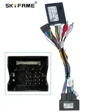 Skyfame carro rádio fio chicote de fios com caixa canbus para bmw e90 e91 e92 ccc bmw 3 série dask kit adaptador calbe decodificador