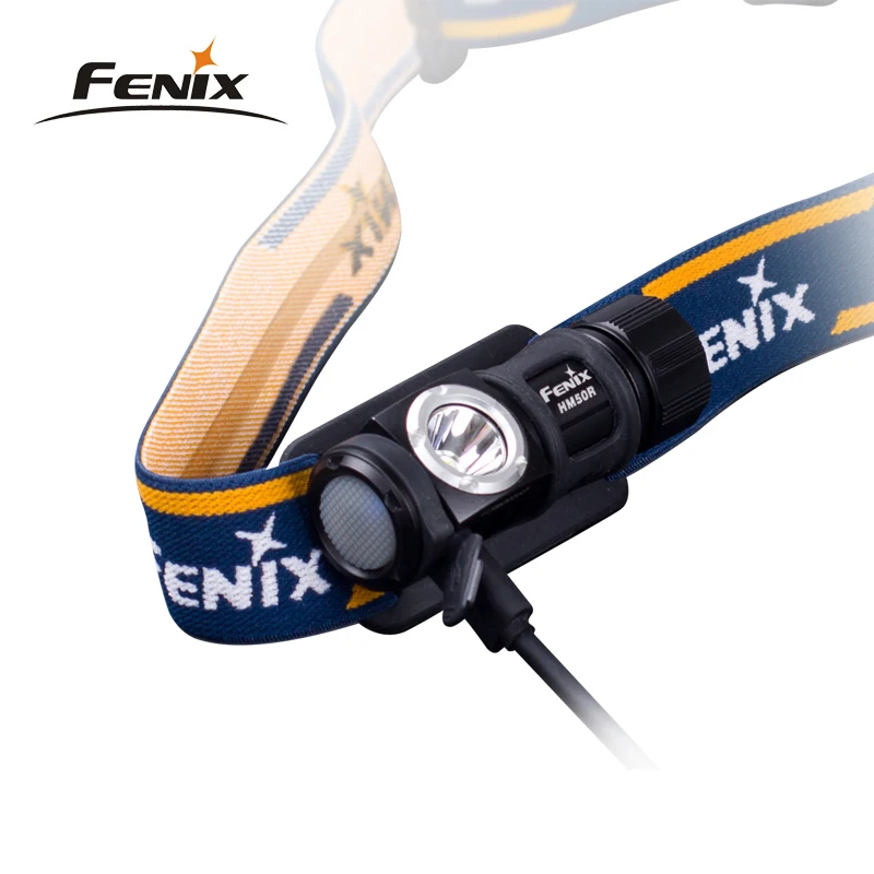 Fenix HM50R 500 люмен многоцелевой компактный светодиодный фонарик с 16340 батареей, зарядный кабель