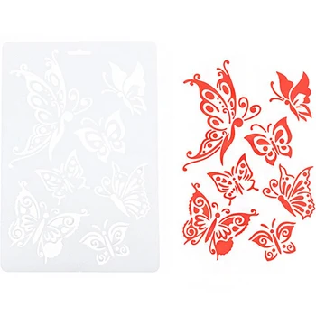 

Fairy Kids Gift Decorative Tool Educational Toy Art DIY Craft PVC Butterfly Painting Stencil