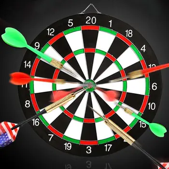 

Set of indoor sports double target darts magnetic thickened flocking dart board double-layer target game board