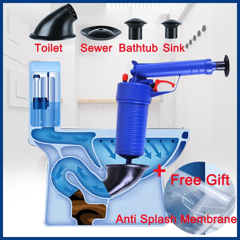 

Air Pressure pipe drains blaster suction toilet plunger pump sewer Filter Sink Pipe Dredge Plungers clogged remover cleaning kit