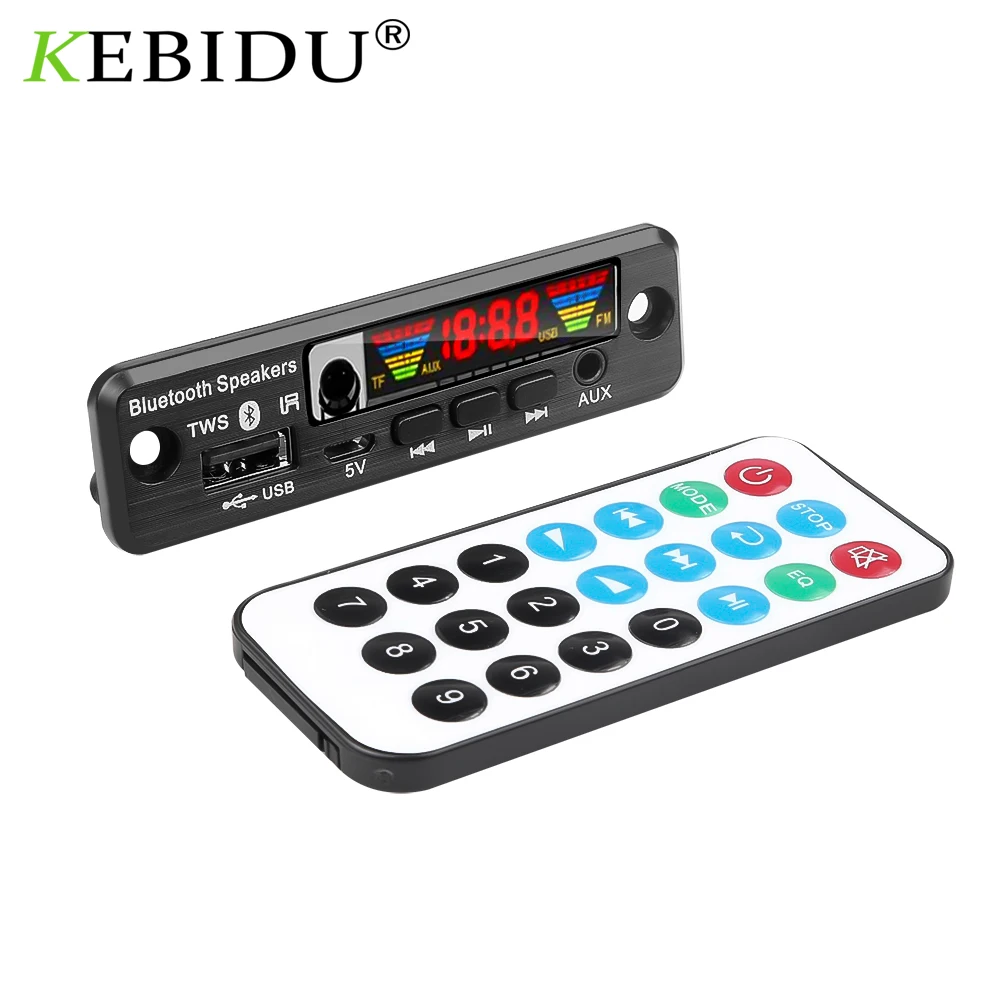 Decoding Bluetooth Decoder-Board Mp3-Player Fm-Radio Audio KEBIDU Wireless AUX 5V TF