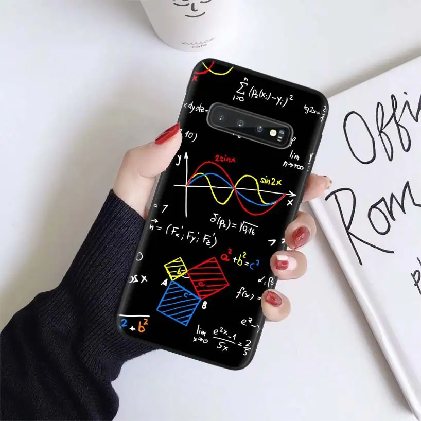 Einstein formula Math Chem Case for Samsung Galaxy S10 Plus Lite Note 10 9 8 S9 4