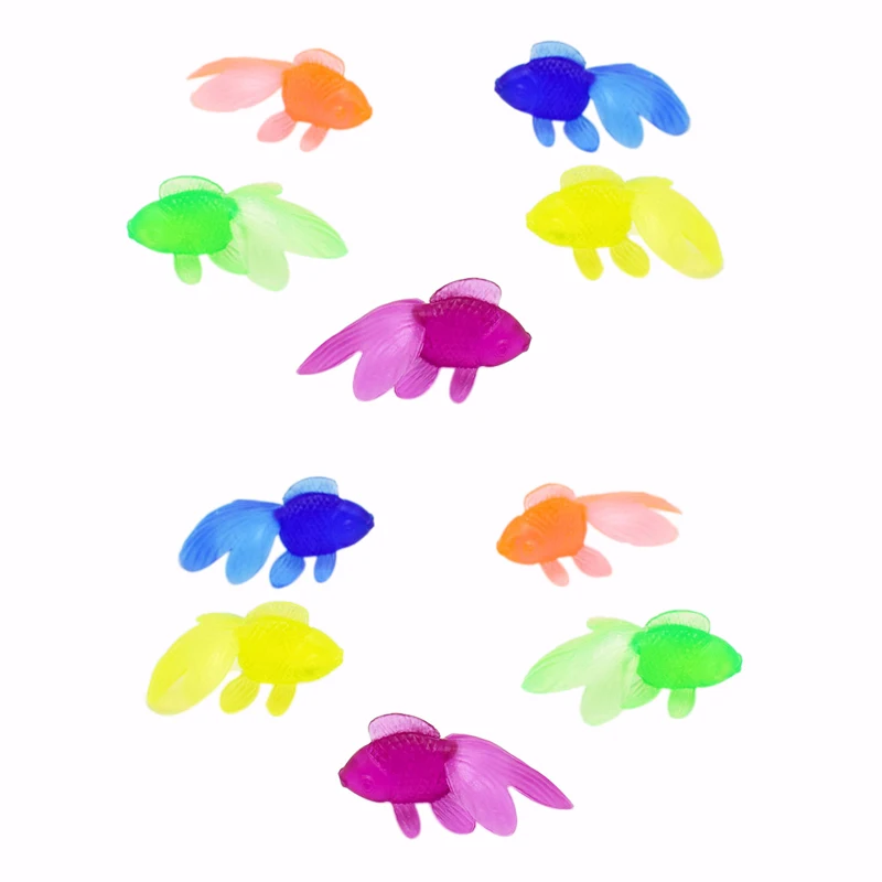 10 Pcs Lot Soft Rubber Gold Fish font b Baby b font Bath font b Toys