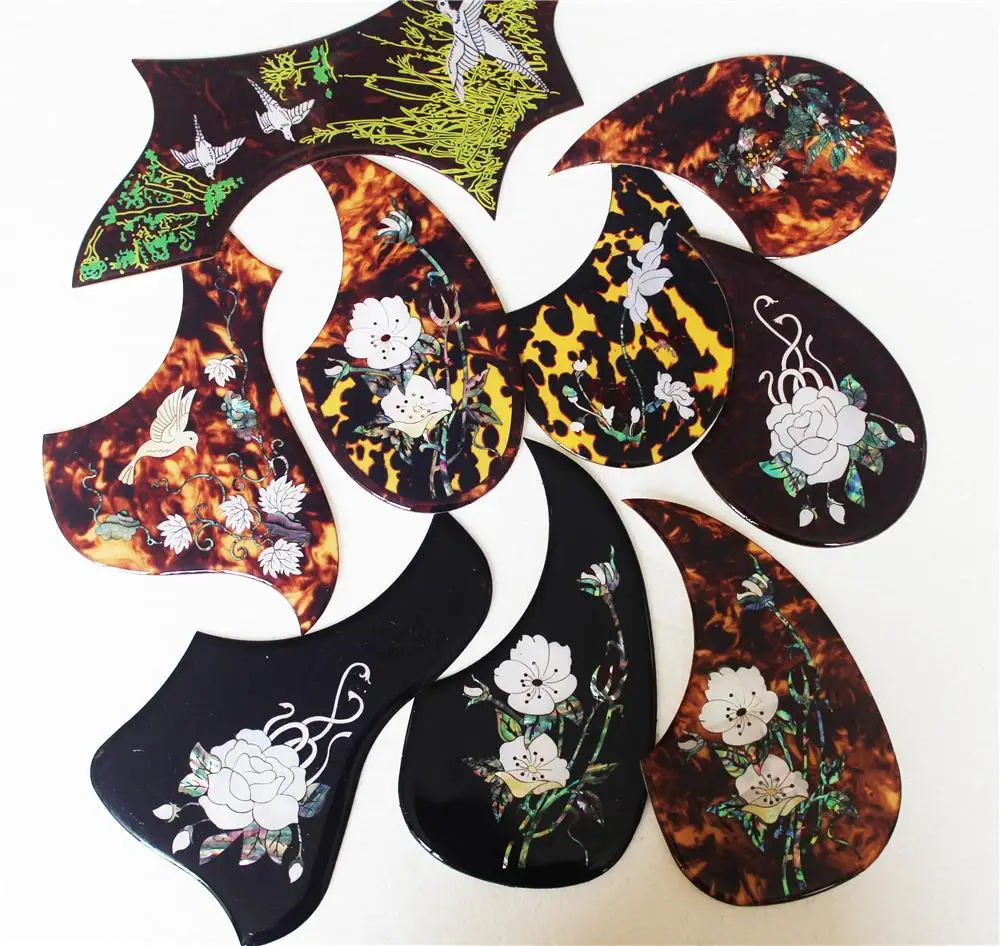 

2.0mm thickness hand painting finish self sticker acoustic guitar pickguard