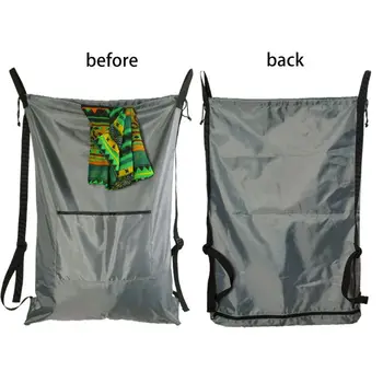 

Door-Hanging Laundry Hamper bag with Stainless Steel Hooks&Shoulder Straps M6CE
