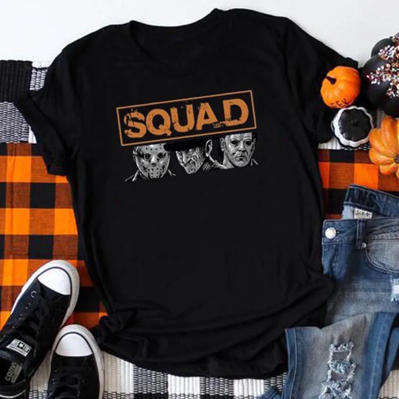 

halloween shirts new york girl tops plus size 2020 graphic tshirts you can't scare me print casual mama tee aesthetic