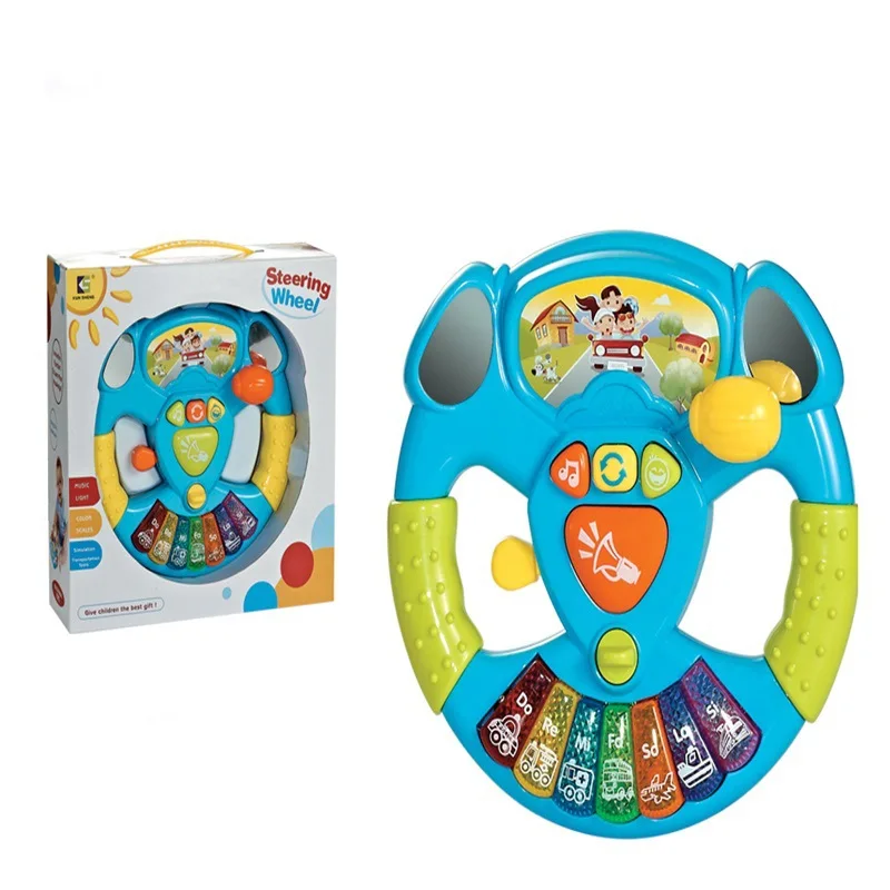 

English Educational xue xi qin Electronic Organ Toy Early Childhood Educational Toy Model Children Steering Wheel Toy Piano