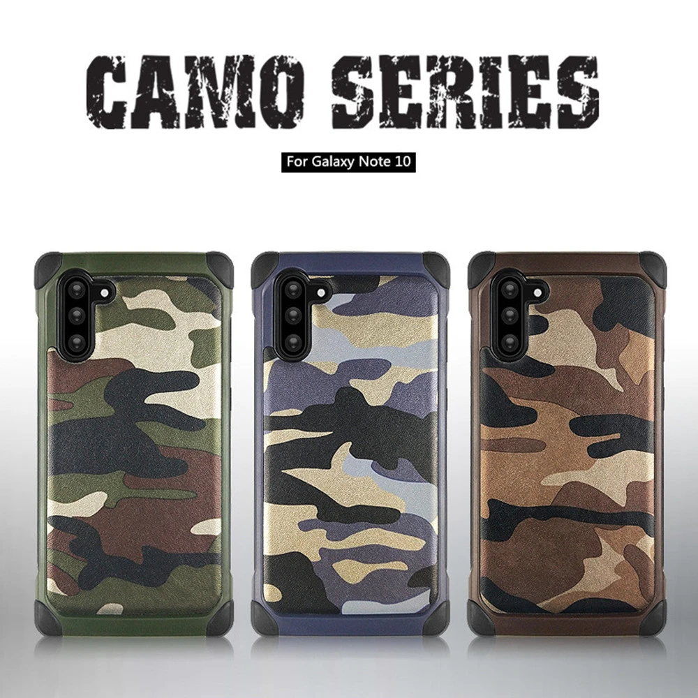 

Fashion Soft Silicone Shockproof Cover for Samsung Galaxy Note 10 Plus Military Camo Camouflage Case for Samsung Note 9 8 Coque