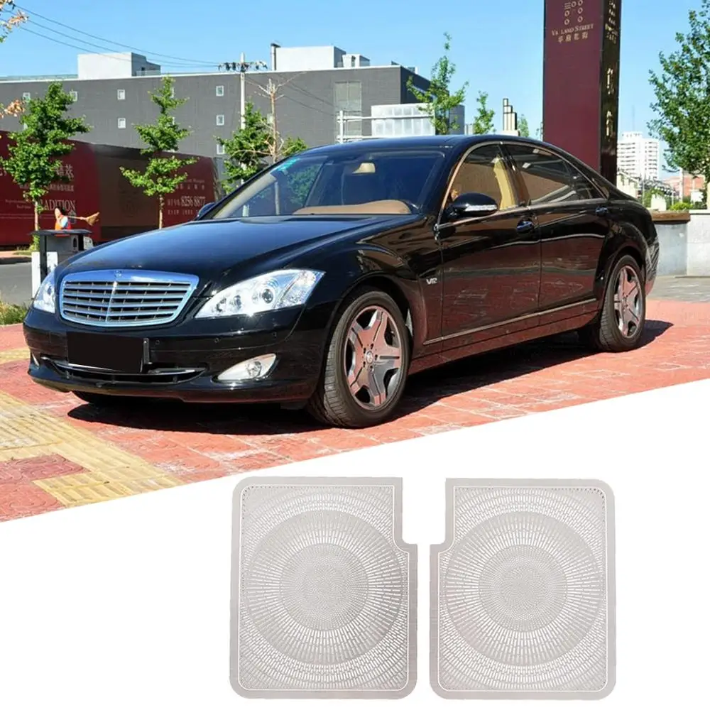 

For Mercedes-Benz S Class W221 2008 2012 Silver Stainless Steel Seat Under Air Outlet Frame Trim Interior Car Accessories 2 Pcs