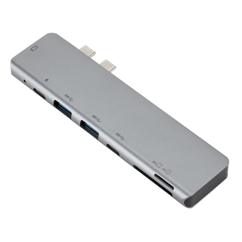 

USB 3.1 Type-C Hub To HDMI Adapter 4K Thunderbolt 3 USB C Hub with Hub 3.0 TF SD Reader Slot PD for MacBook Pro/Air 2018
