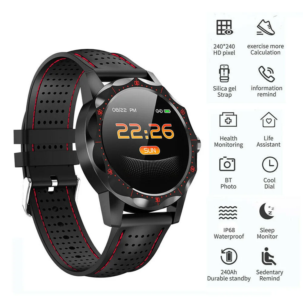 

Men's Watch Sports Fitness Sleep Tracker Multi-function Color Screen Bluetooth IP67 Waterproof Wearable Device For Android iOS