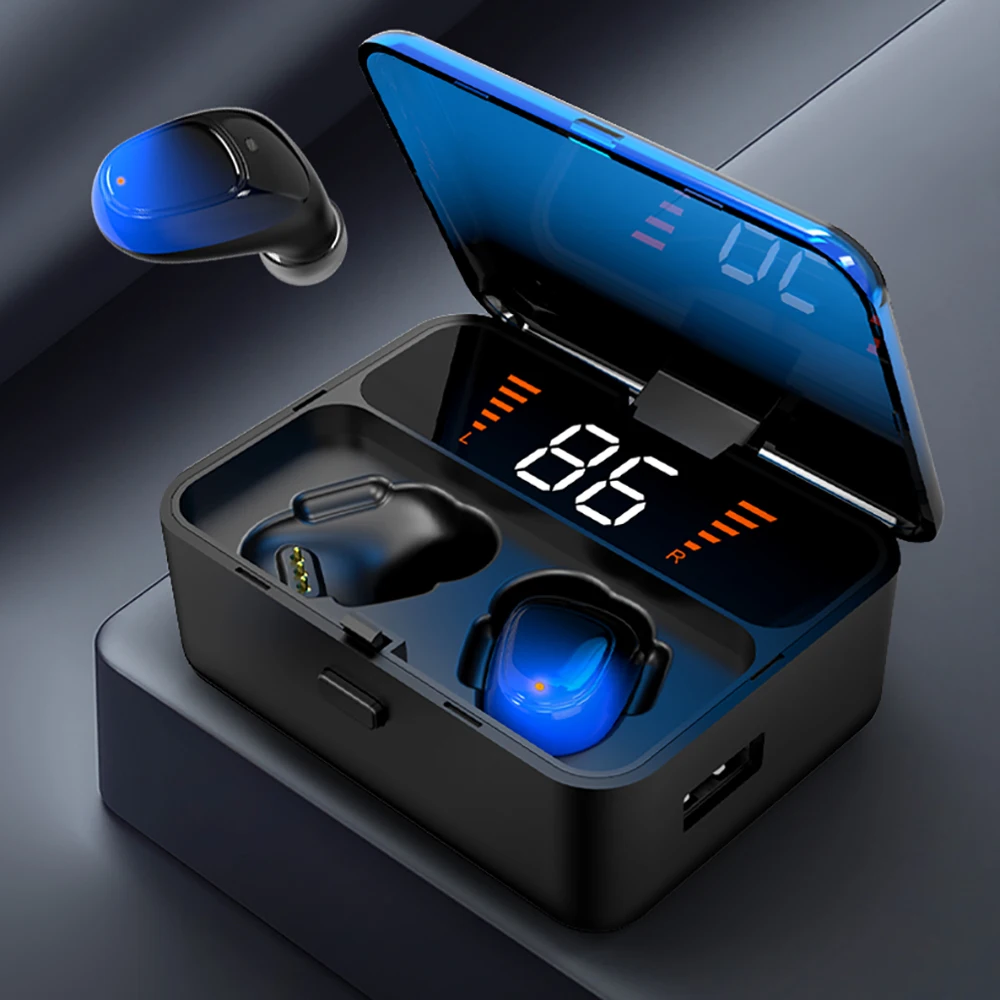 Наушники вкладыши TWS Bluetooth наушники V5.0 сенсорный Беспроводной 9D стерео