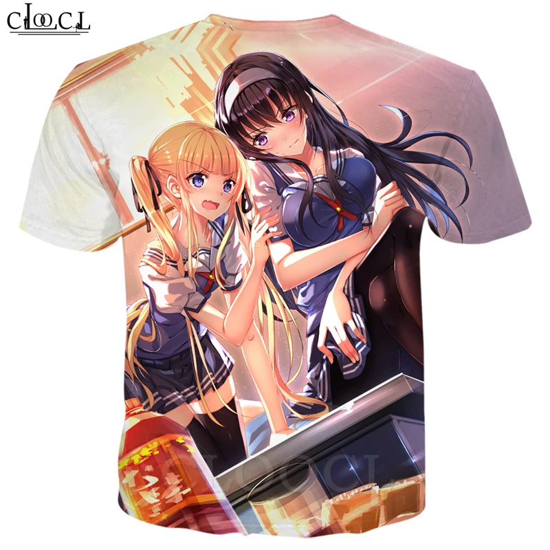 Модная классическая футболка с аниме Saenai Heroine No Sodatekata для мужчин и женщин кофта 3D