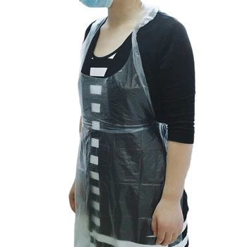 

100pcs/ Set Disposable plastic transparent apron for Cleaning Cooking Kitchen Bathroom Multi function
