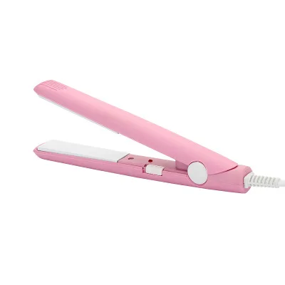 Мини выпрямитель для волос прямые волосы и завитые волосы зажимов для парикмахерского салона волос Culer дорожная сумка - Цвет: Розовый