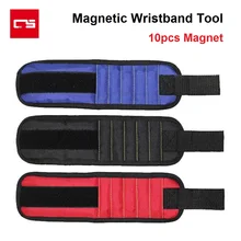 Outil de bracelet magnétique sac à outils Oxford Portable avec 10 pièces aimant puissant pour vis écrou à ongles boulon perceuse Kit de réparation organisateur