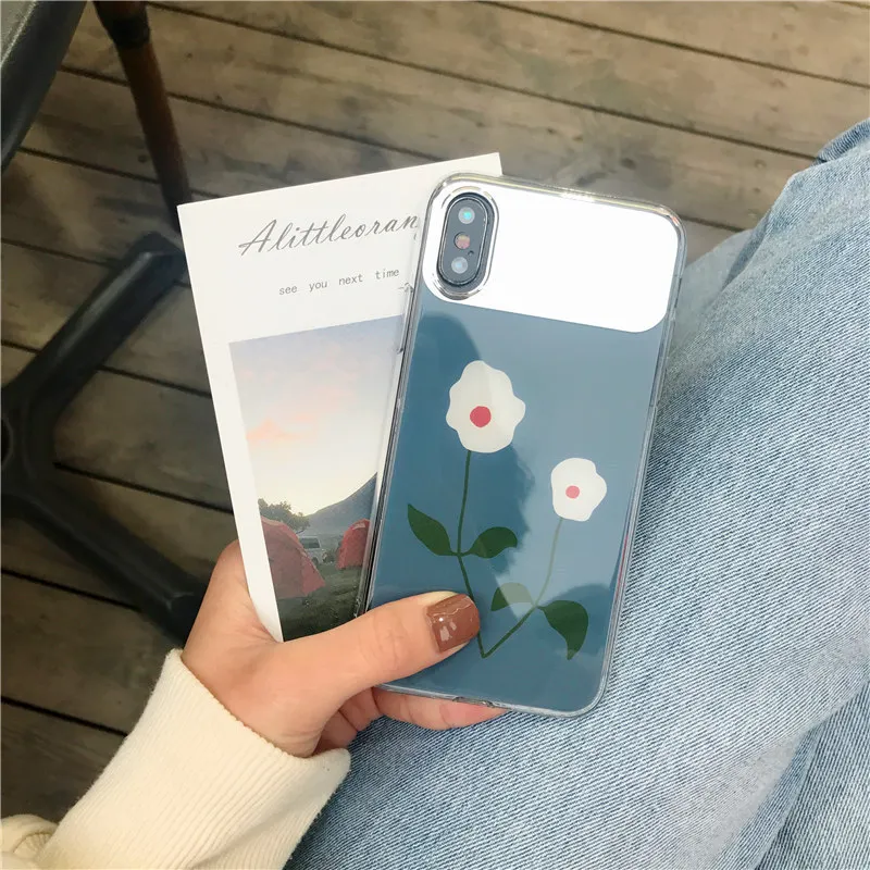 Vintage Red Net Red Makeup Mirror Case Iphonexs MAX Phone Case iPhone 8/7plus Creative Applicable 6 S