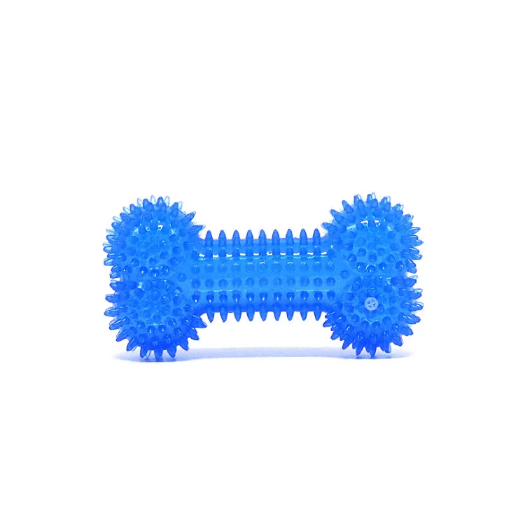 Bones Blue Звуковая игрушка для домашних животных, собака, зубная Чистящая палочка, устойчивая к укусам резиновое кольцо, кости, товары для домашних животных - Цвет: Bones Blue
