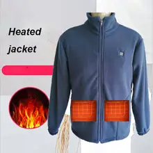 Мужская куртка с usb-подогревом, куртка с электрическим подогревом, теплый жилет, теплая одежда для зимнего катания на лыжах, походов, флисовая куртка