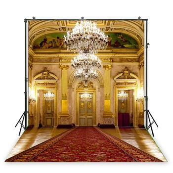 

HUAYI furniture props screen chandelier backdrop modern house interior design background XT-7379