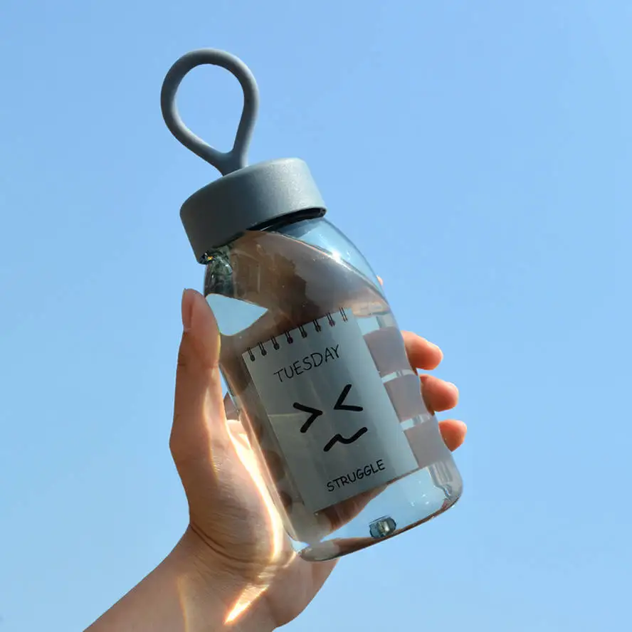 

Cute Plastic Water Bottle Student Korean-style Couples Cup Hand Shatter-resistant Portable Bottle Men's Sports Water Bottle Drin