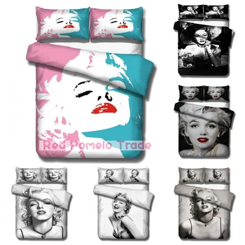 

3D Bedding Set Marilyn Monroe for Home Duvet Cover Set Pillowcase Bedclothes 2/3Pcs Home Textile Bed Linen Sets