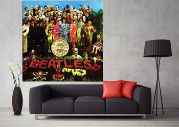 

Sgt Pepper's Lonely Hearts Club Band The Beatles Music Album Cover Poster Art Silk Print