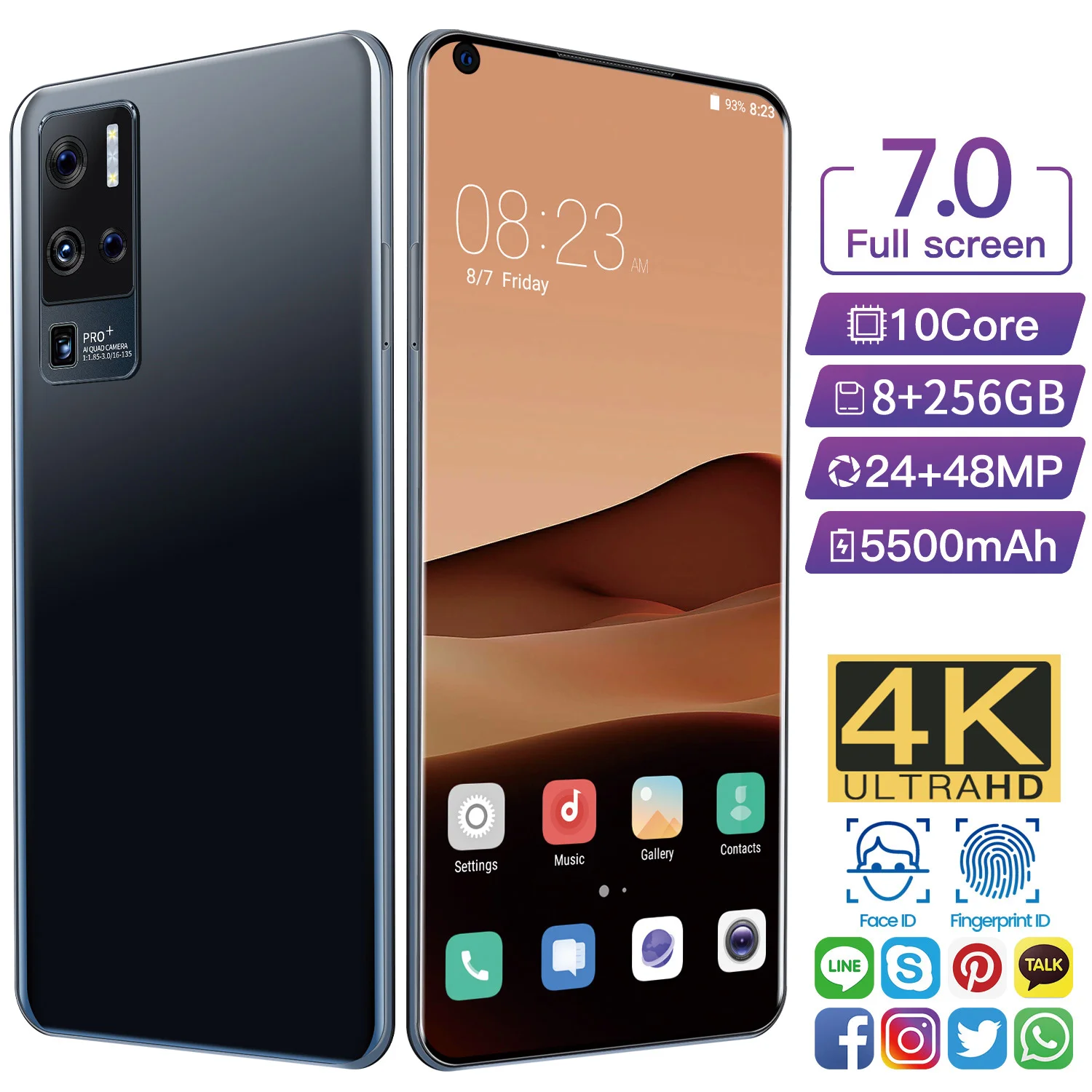 Version mondiale débloqué téléphones Android 7.0 pouces Smartphone téléphone portable double SIM caméra 3G 4G portable téléphone intelligent combiné | AliExpress